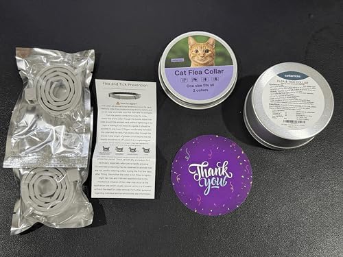 Flea and Tick Prevention for Cats - Collar - 2 Count - Adjustable