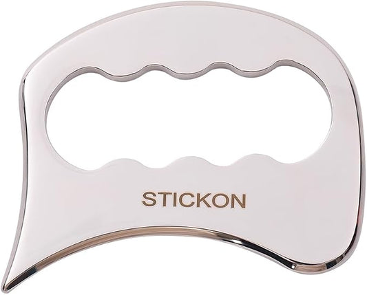 STICKON Stainless Steel Gua Sha Scraping Massage Tool IASTM Tools Great Soft Tissue Mobilization Tool (STICKON-08)