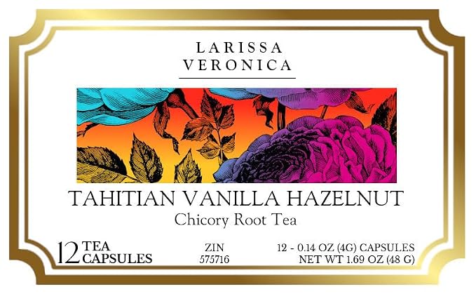 Tahitian Vanilla Hazelnut Chicory Root Tea (Single Serve K-Cup Pods) (12 pods, ZIN: 575716) - 3 Pack