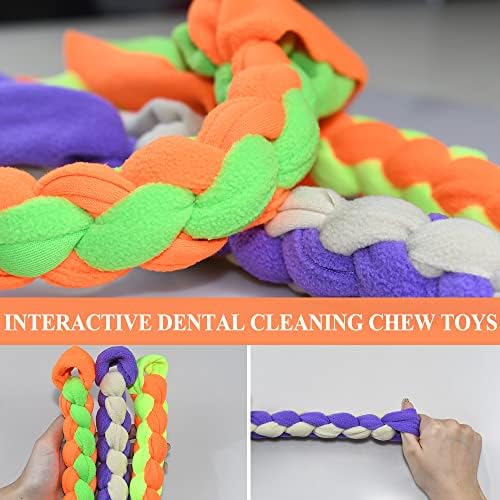 ASOCEA 3 Pack Dog Rope Toys Flirt Pole Replacement for Small Medium Dogs