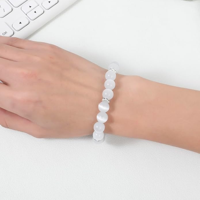 Healing Bracelet For Women Anxiety Crystal Bracelet Chakra Beaded Bracelets Rose Quartz Crystals And Healing Stones Yoga Bead Bracelet Calming Stretch Bracelet Stress Relief Gifts For Women