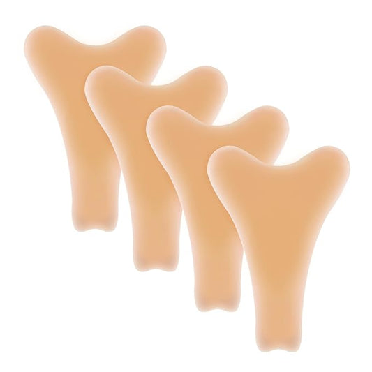 4 Pack Y Shape Concealer for Women,Reusable Anti Underwear for Women,Invisible Silicone Ladies' Seamless Pads Cover for Leggings Swimsuits All and Yoga Pants(Dark Skin)