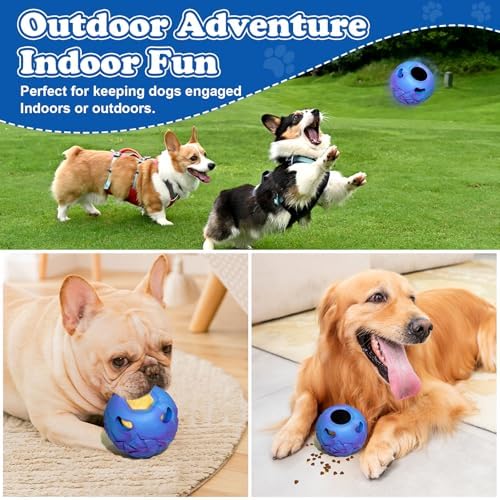 Interactive Dog Chew Toy, Large Enrichment Frozen Treat Chew Ball