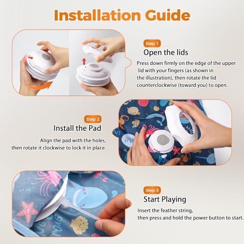 Interactive Cat Toy, Cat Toys Interactive with Touch Activation, Interactive Cat Toys for Indoor Cats with Moving Feather & Mouse Sounds, Cat Toys for Bored Indoor Adult Cats