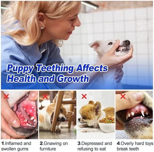 ADDPETS 4 Pack Frozen Puppy Toys to Keep Them Busy to Relieve Teething Pain,Chew Toys for Puppies 0-6 Months Relieve Teething Itch, Puppy Teething Rings to Release Excess Energy