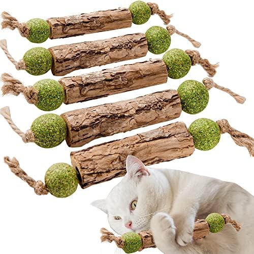 Silvervine Sticks for Cats, 5 Pack Natural Catnip Chew Toys