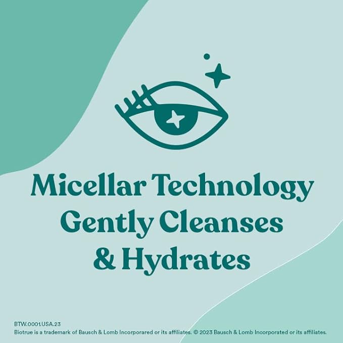 Biotrue Micellar Eyelid Cleansing Wipes, Fragrance-Free Eyelid Care for Dry, Irritated Eyes, Gently Cleanses, Hydrates & Soothes Eyelids, Moisturizing Eye-Wipes for Daily Use, 30 Count,(Pack of 2)