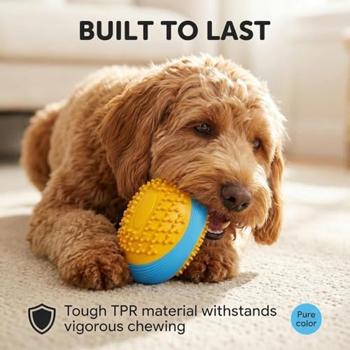 Football-Shaped Design Squeaky chew Ball for Dogs