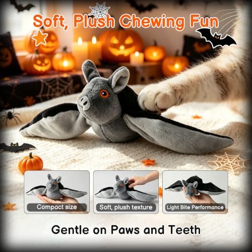 Flying Bat Dog Toy - Flying Bat Toy for Dogs, Flapping Bird Interactive Cat Toy, Mimics Real Soar Motion, Cute Flapping Wings Electric Teasing Cat/Dog Toy, Hanging and Ground Play