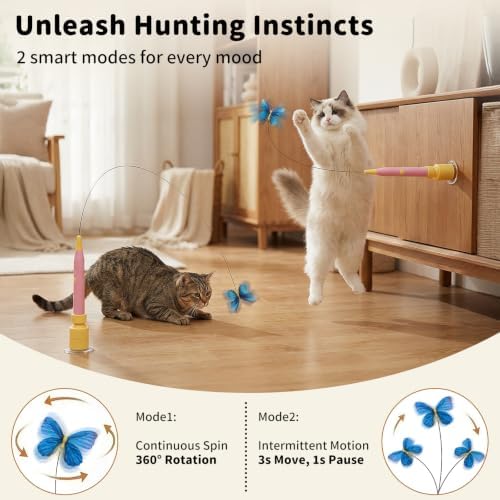 Interactive Cat Toys for Indoor Cats Automatic Cat Wand Toy