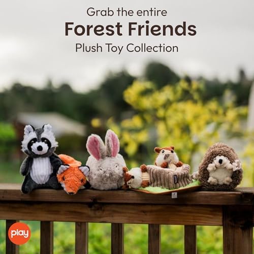 P.L.A.Y. Cute Plush Dog Toys - Forest Friends Critter Themed Durable Interactive Squeaker Chew Toy, Great for Puppies & Small, Medium, Large Dogs - Machine Washable, Recycled Materials (Chipmunks)