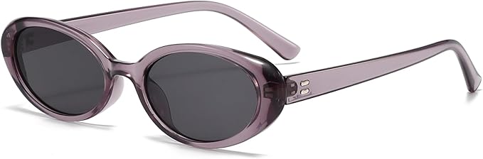 Breaksun Retro Oval Sunglasses for Women Men Fashion Small Oval Sunglasses 90s Vintage Shades