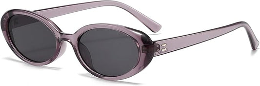 Breaksun Retro Oval Sunglasses for Women Men Fashion Small Oval Sunglasses 90s Vintage Shades