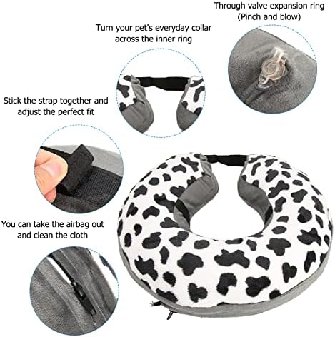 Pet Protective Inflatable Collar Soft and Comfortable Recovery Collar for Dogs Cats Adjustable Size 1 X Unit (#1)