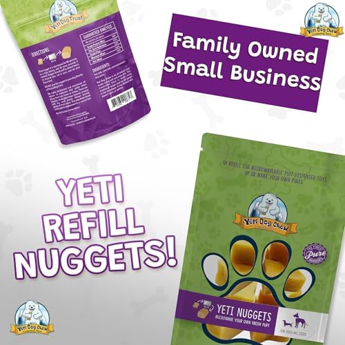 Yeti Refill Nuggets for Puff & Play Toys, Yak Cheese Treats, 6 Pc, Cheese