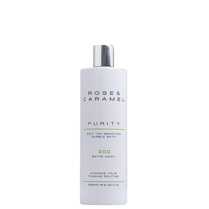 Rose & Caramel Purity Self Tan Removing Bubble Bath, Effective Self Tan Eraser, Removes Any Brand Of Fake Tan, 16.90 Fl Oz (500ml)
