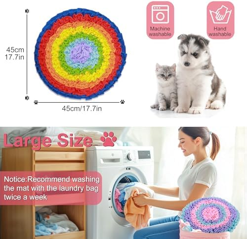 2 Pcs Snuffle Mat for Dogs, Pet Slow Feeding (Large 45cm)