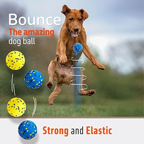 Kimee 3.9'' Dog Balls Tennis Balls Dog Toys for Aggressive Chewers 3 Balls