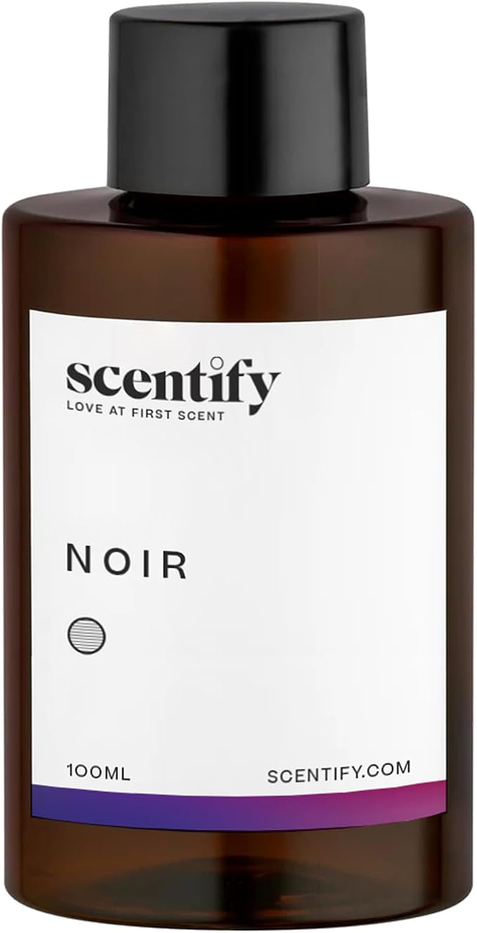 Scentify Noir Aroma Oil Refill Scent for Oil Diffusers – Bergamot, Lemon, Fig, Rose & Amber – Luxurious Relaxing Aromatherapy Diffuser Fragrance 100ml, 3.38 oz