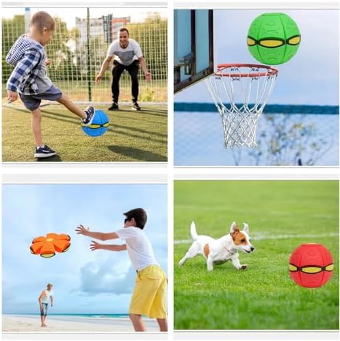 2-in-1 Dual Form Freely Switchable Magic Bouncing Ball Toy with Six Light Suitable for Indoor & Outdoor