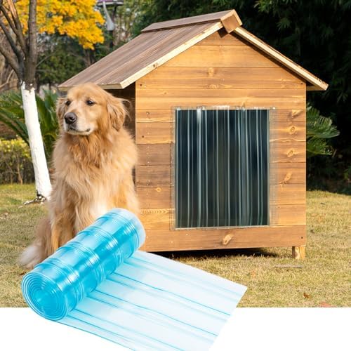 Uross Dog Door Replacement Flaps -5.3 FT x 15.7 in Ruff Weather DIY Cat Door Flap, Doggie Vinyl Plastic Door Flap for Dog House, Ideal Large Pet Door Replacement Flap