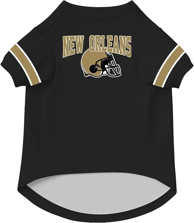 New Orleans Dog Clothes Personalized Pet Jersey T-Shirt Custom Name Number