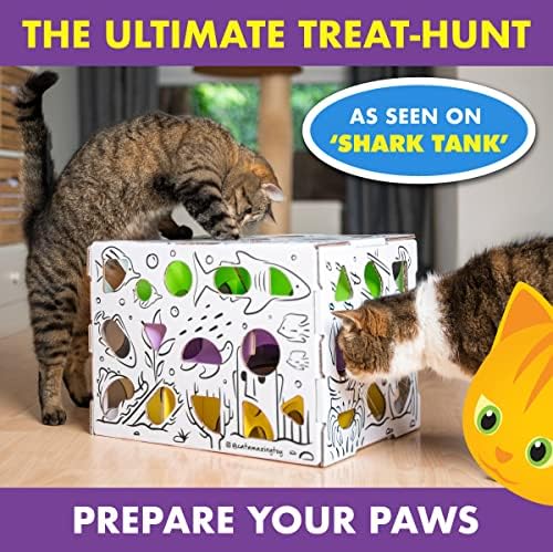 Cat Amazing MEGA – Cat Treat Puzzle Box – Interactive Food Maze – Cat Puzzle Feeder – Treat Box for Indoor Cats – Enrichment Food Toy – Best Cat Toy for Cats!