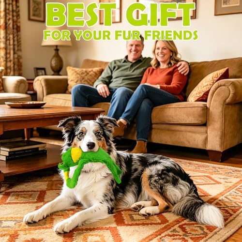 No Stuffing 3-Pack Dog Toys, Squeaky Plush with Crinkle Toy for Medium Pets
