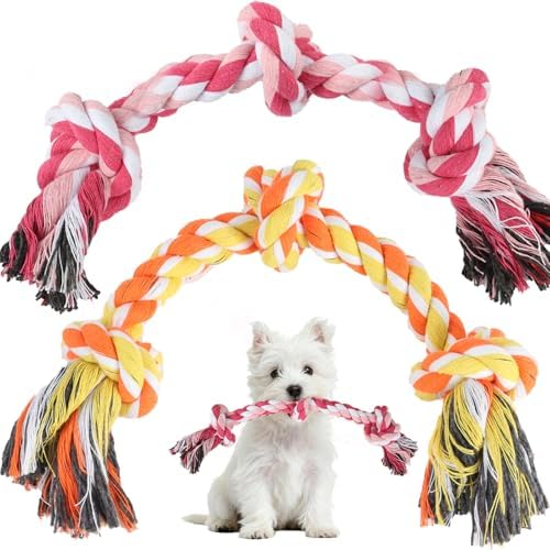 SZEE Dog Rope Toy 2-Pack, Rope Toys for Dogs, Suitable for Small Breeds