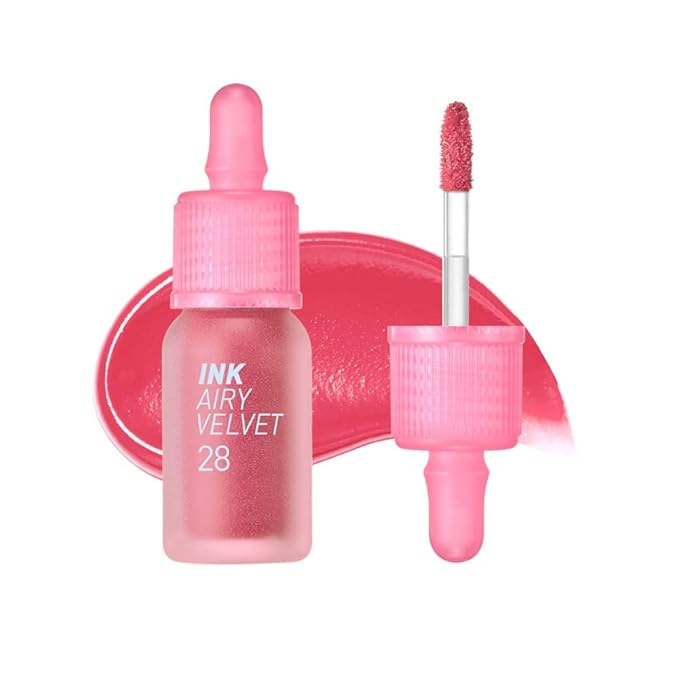 Peripera Ink Airy Velvet Lip Tint | High-Pigmentation, Lightweight, Soft, Moisturizing, Not Animal Tested (028 BERRY GOOD PINK (NEW))