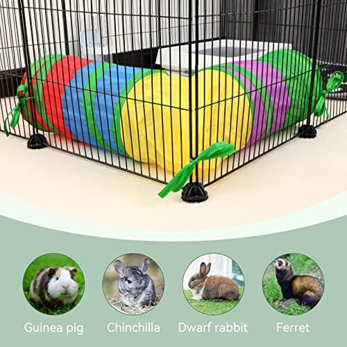 Rypet Guinea Pig Tunnels and Tubes 2-Way L-Type Collapsible for Small Pets