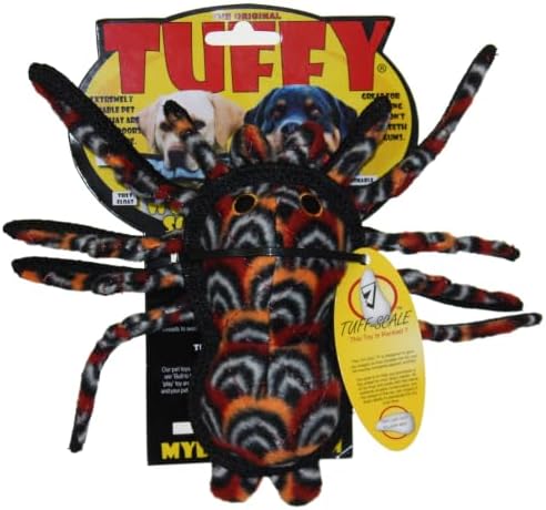 TUFFY® : 2 Pack Tarantula Dog Toy: Ultra Durable Plush Toy with Multiple Layers & Reinforced Seams, Washable and Floats, Original Construction