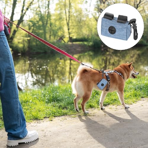 Yuanchu 3 Pcs Dog Poop Bag Dispensers, Dog Waste Bag Holder for All Leash Attachment Puppy Poop Bag Dispenser Zipper Pouch with Carabiner Clip for Cats Dogs Pet