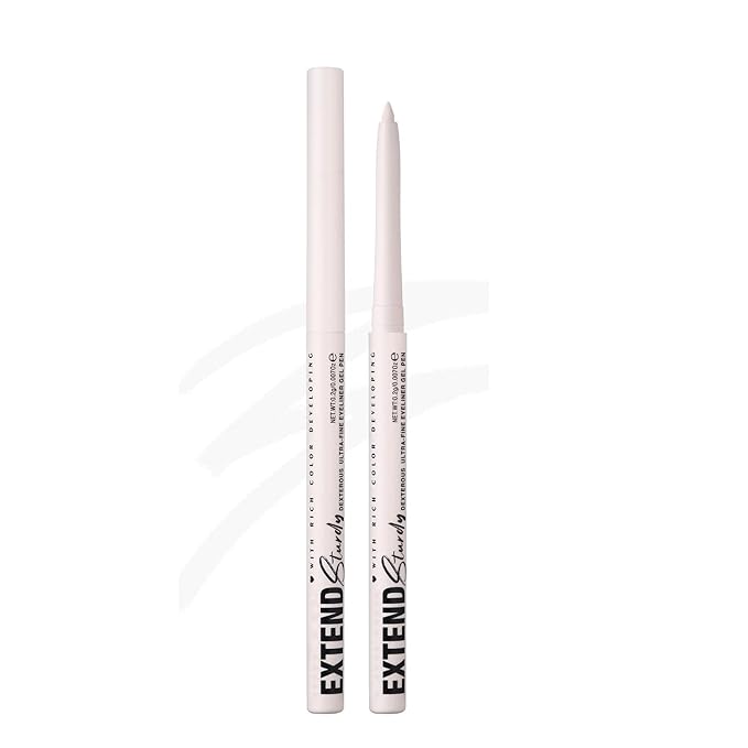 White Pencil Eyeliner Waterproof Retractable Cream White Gel Eyeliner Smudge-proof Hypoallergenic (01#)