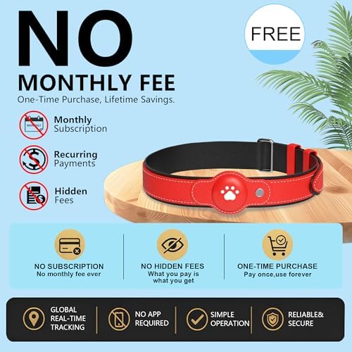 New GPS Tracker for Dogs: Smart Pet Collar with Real-Time Tracking,No Monthly Fee/Subscription (iOS & Android) Waterproof, Anti-Lost,365-Day Long Battery Life GPS Tracker Dog Collar(Tracker Included)