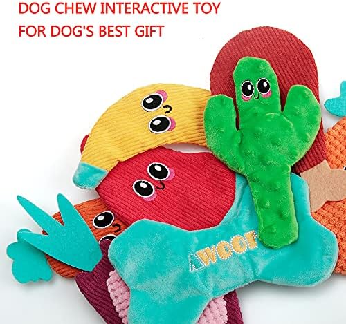 AWOOF Dog Toys No Stuffing, Crinkle Dog Chew Toys