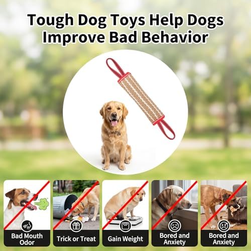 2 Pcs Dog Bite Pillow Tug Toy with Handles, Bite Pillow Dog Training Stick