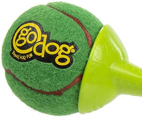 goDog Holiday Collection goBone Double-Sided Tennis Ball Bone Dog Toy - Green/Red, Large