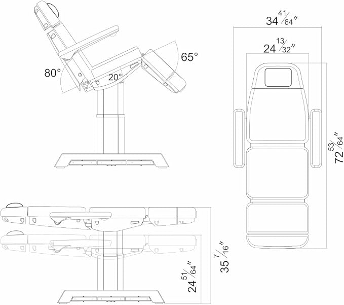 Dir Beauty Spa Medical Treatment Bed 4 Motor Electrical Facial Medical Spa Tables Sydney