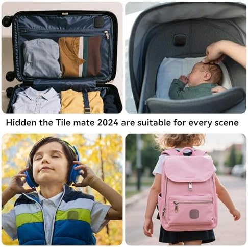 2-Pack Waterproof Silicone Case with Pin for Tile Mate 2024/2022 – Hidden GPS Tracker Holder for Kids, Teens, Elderly, Pets, Bags, Luggage – Anti-Lost & Anti-Scratch Cover – Pink/Green