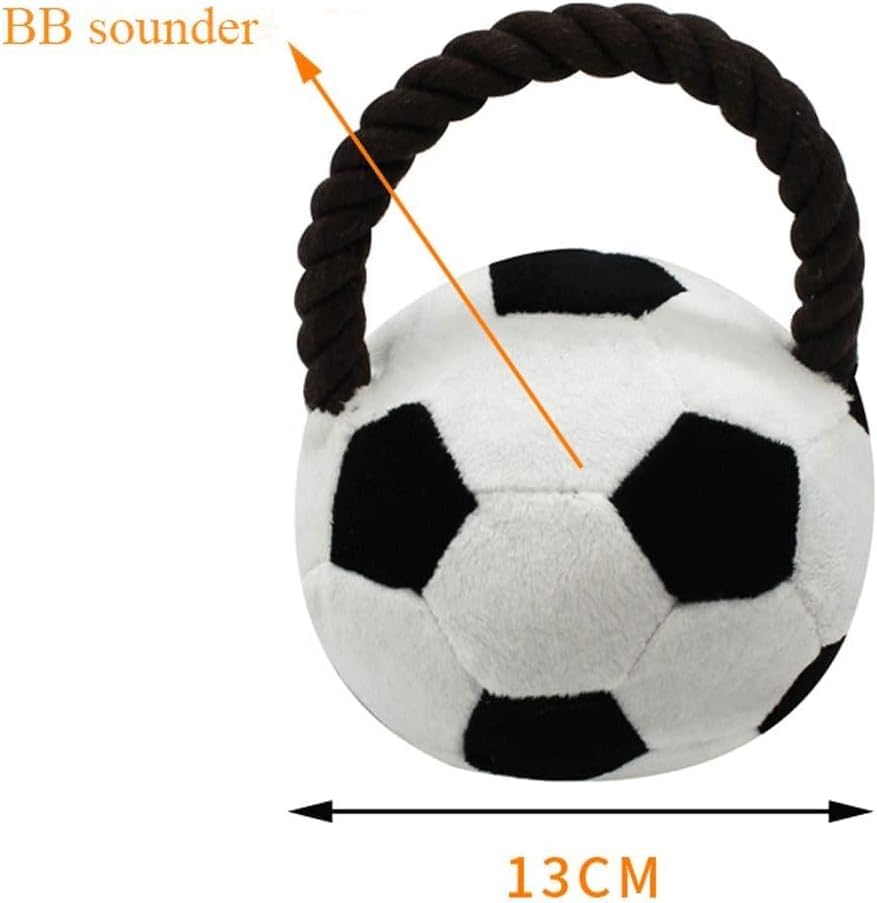 Interactive Dog Soccer Ball with Straps Rope Toy, Dogs Toys to Keep Them Busy, Dogs Birthday Gift, Mental Stimulation, Tug of War Dog Ball Toy Small to Medium Birthday Gift