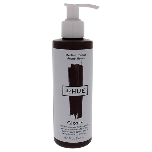 dpHUE Gloss+ Medium Brown Semi-Permanent Hair Color & Conditioner, Color Boost with Healthy Shine - Deep Conditioning Treatment - No Peroxide, Ammonia or Mixing - Gluten-Free, Vegan 6.49 Fl Oz (Pack of 1)
