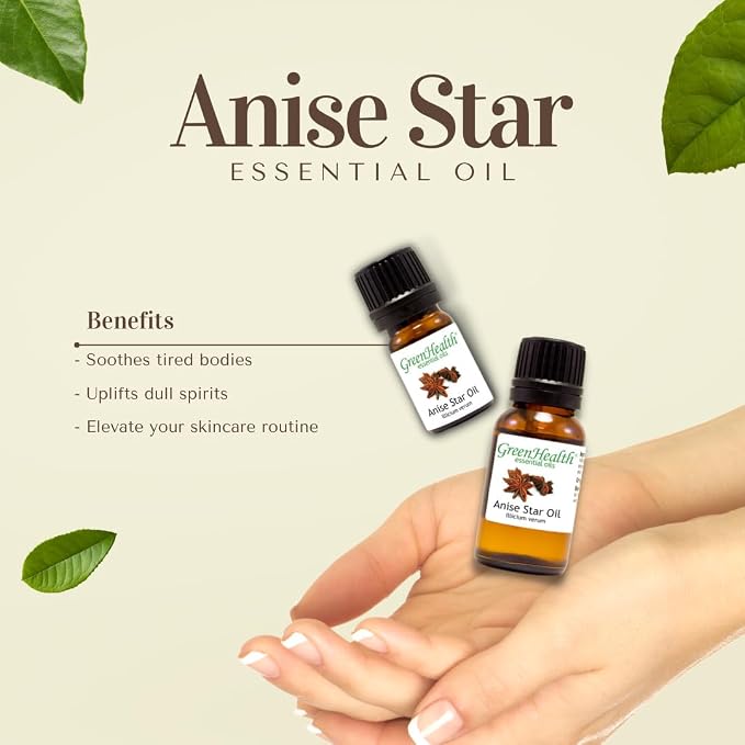 Anise Star Essential Oil - 8 fl oz (237 ml) Aluminum Bottle w/Plug and Cap - 100% Pure Essential Oil - GreenHealth