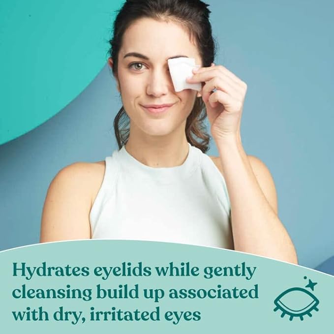 Biotrue Micellar Eyelid Cleansing Wipes, Fragrance-Free Eyelid Care for Dry, Irritated Eyes, Gently Cleanses, Hydrates & Soothes Eyelids, Moisturizing Eye Wipes for Daily Use, 30 Wipes (Pack of 1)