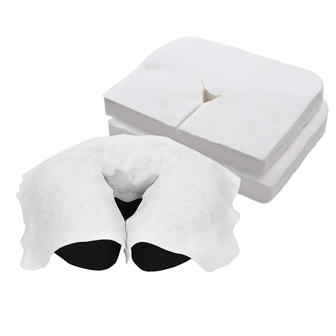 BodyMed Disposable Face Cradle Covers - 1 Pack of 100 Sheets - Medical-Grade, Ultra Soft, Luxurious, Non-Sticking Massage Face Covers/Headrest Covers for Massage Tables & Massage Chairs