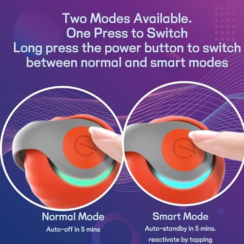 2026 Upgraded Self-Moving Cat Toy Ball with Tail (2-Pack) for Indoor Cats