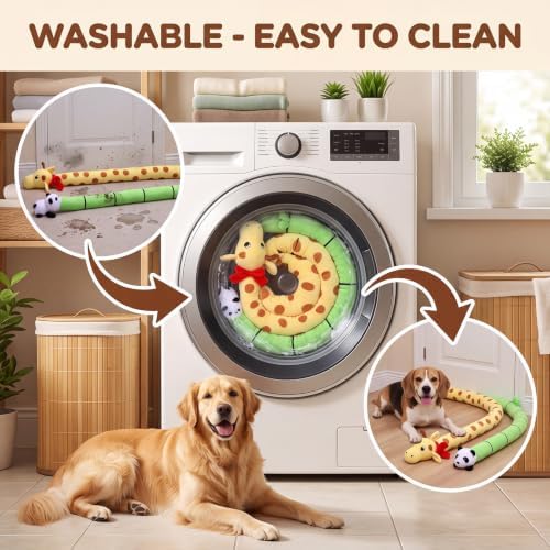 4 Pack Extra-Long Squeaky Dog Toys, 35.4 Inch Plush Toy for Dog