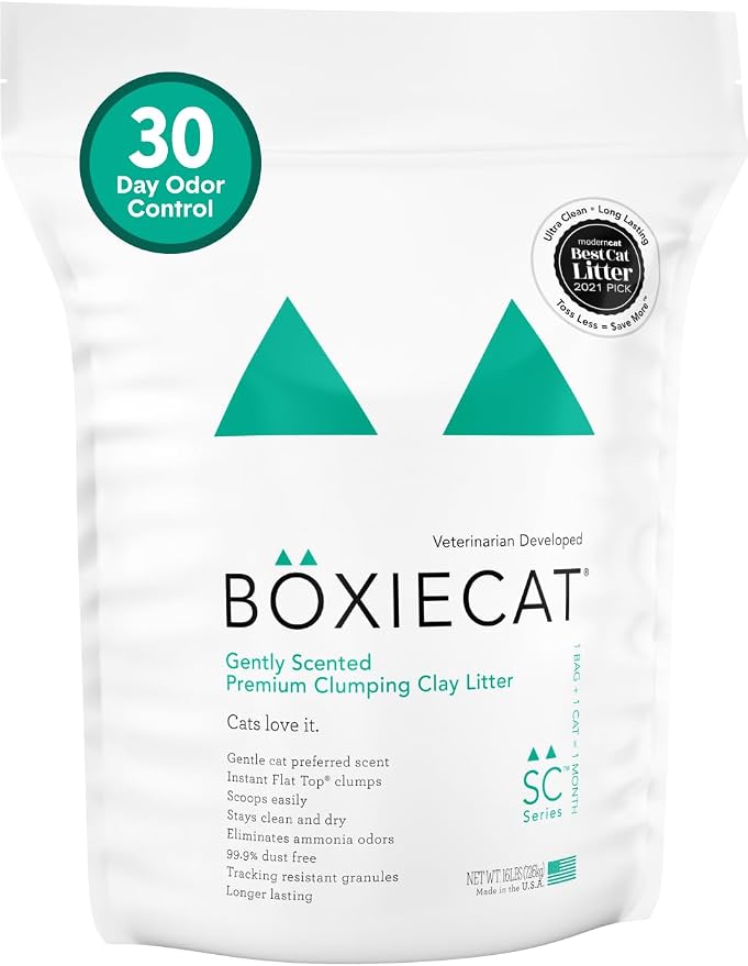 Boxie Premium Scented Clumping Cat Litter 30+ Day Odor Control 16 lb