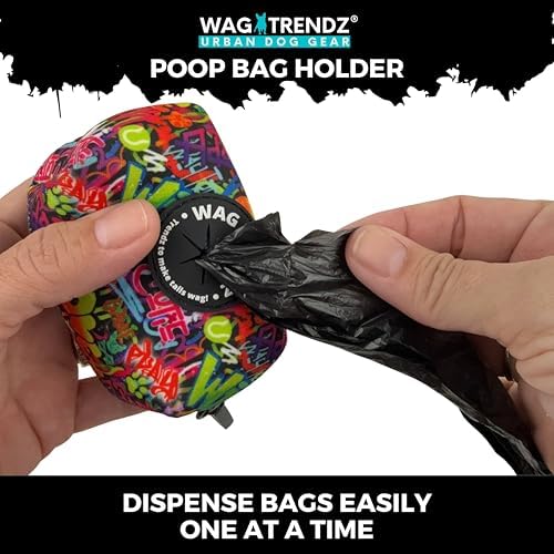WAG TRENDZ Dog Poop Bag Dispenser | Doggy Bag Holder | Street Graffiti