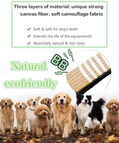 Clysoru Squeaky Tug Toy for Dogs Jute with 2 Strong Handles Lasting Training Equipment Puppy to Large Dog Interactive Toys of War Pull Indestructible Rope Pet Crinkle Teething